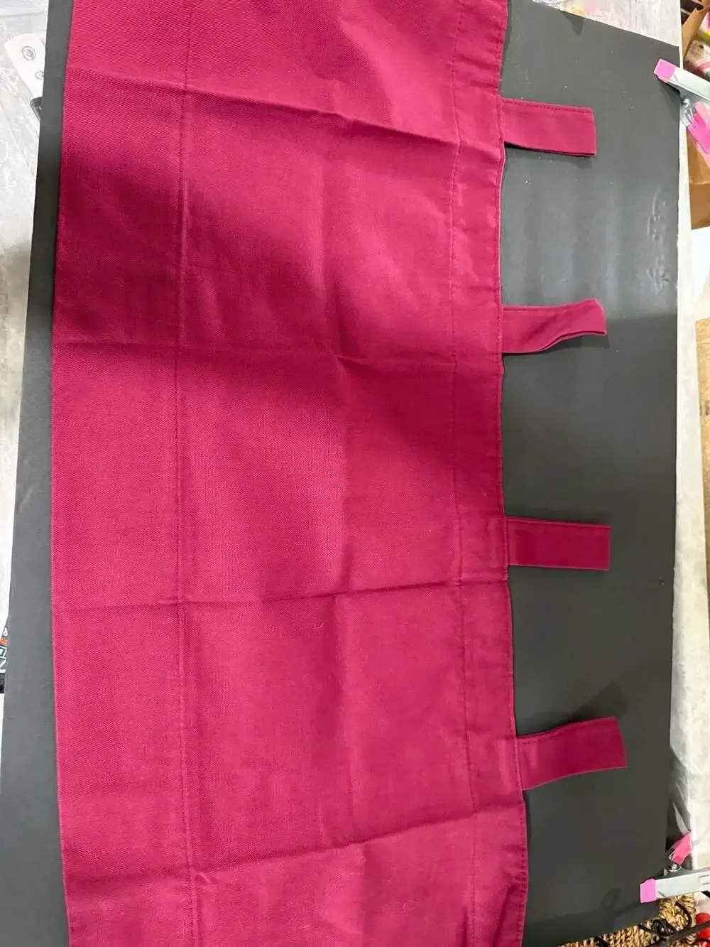 Vintage burgundy Tab Top Curtain Valance